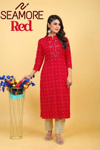 D.NO. 3055 TO 3058 BY SEAMORE PRINTED KURTI MANUFACTURER IN INDIA